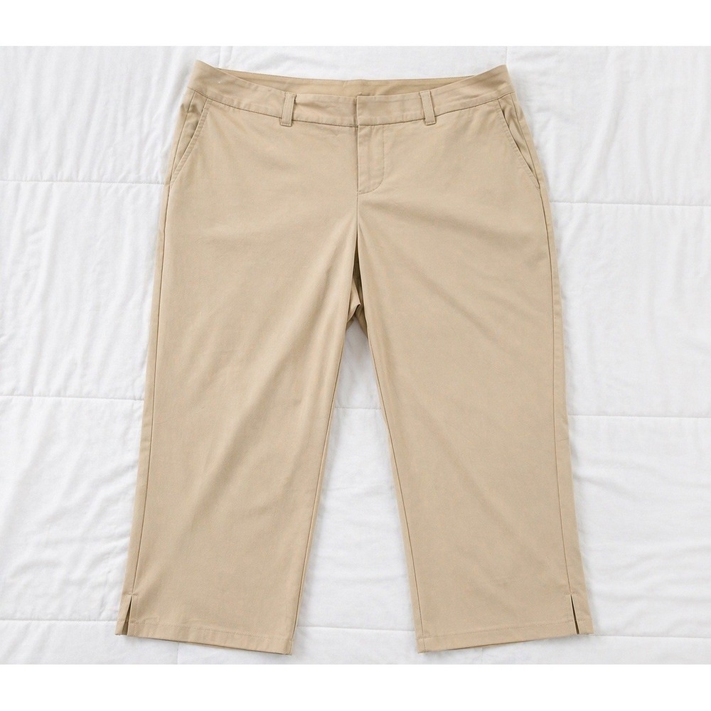 Lane Bryant Capri Pants Women's Size 26 NWT Beige Mid-Rise Stretch (136) - Picture 1 of 11